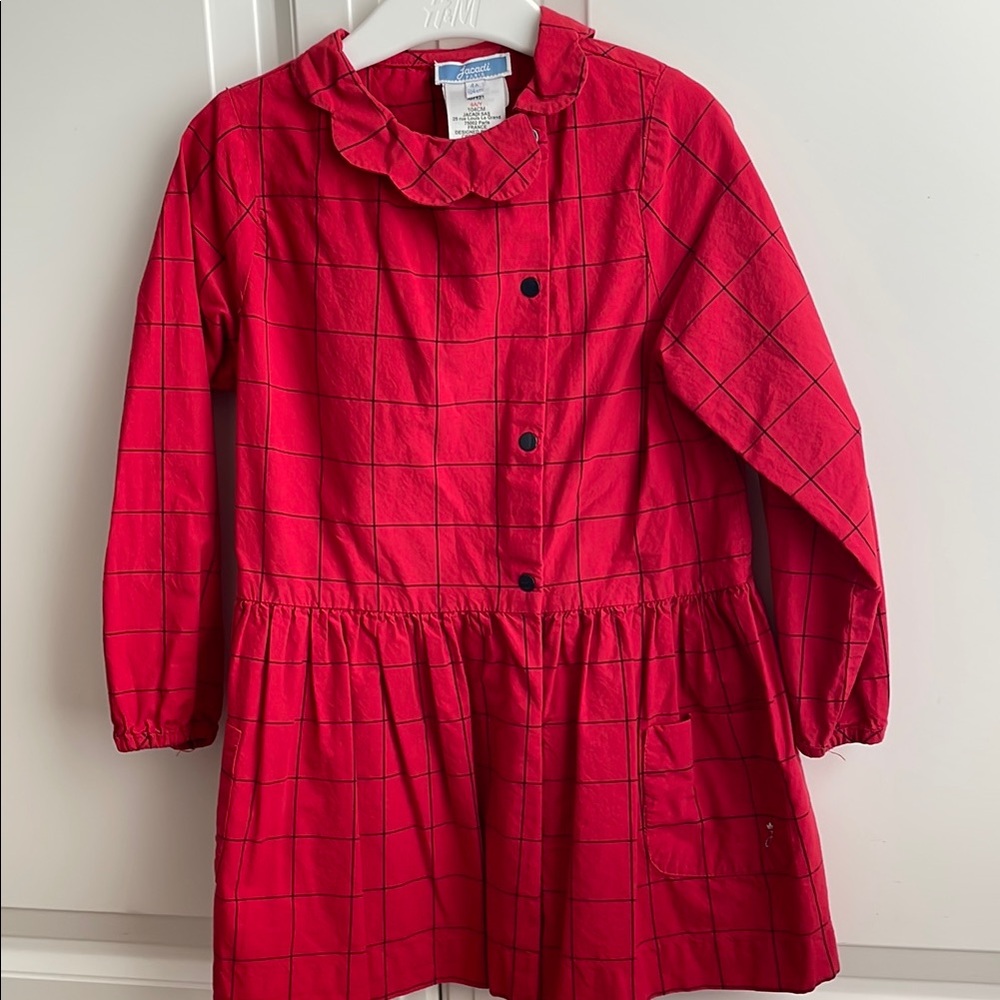 Jacadi dress size 4. Red. Cutest dress for a little girl. Perfect for holidays.